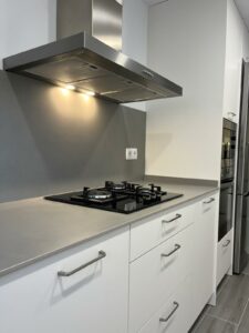 a stove in a kitchen